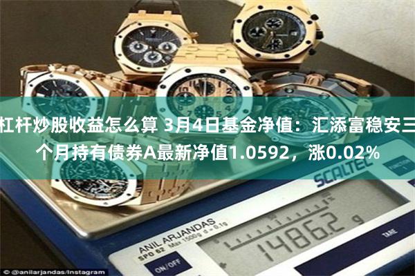 杠杆炒股收益怎么算 3月4日基金净值：汇添富稳安三个月持有债券A最新净值1.0592，涨0.02%