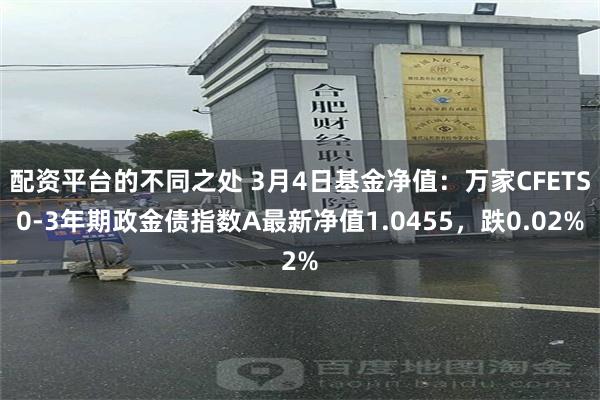 配资平台的不同之处 3月4日基金净值：万家CFETS0-3年期政金债指数A最新净值1.0455，跌0.02%