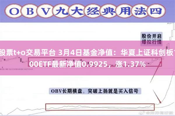 股票t+o交易平台 3月4日基金净值：华夏上证科创板100ETF最新净值0.9925，涨1.37%