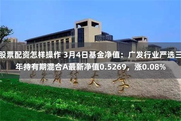 股票配资怎样操作 3月4日基金净值：广发行业严选三年持有期混合A最新净值0.5269，涨0.08%