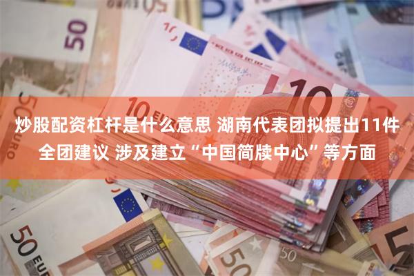 炒股配资杠杆是什么意思 湖南代表团拟提出11件全团建议 涉及建立“中国简牍中心”等方面