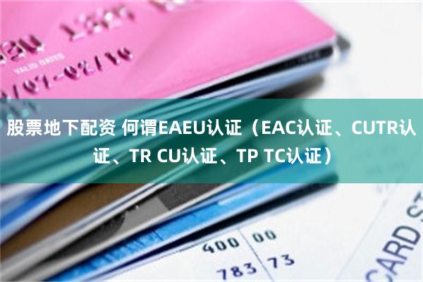 股票地下配资 何谓EAEU认证（EAC认证、CUTR认证、TR CU认证、TP TC认证）