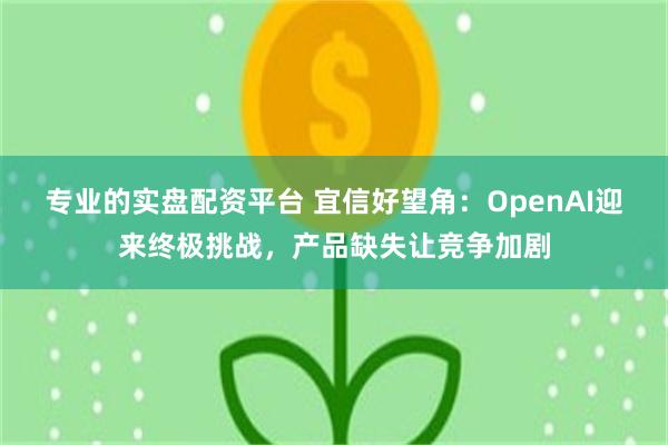专业的实盘配资平台 宜信好望角：OpenAI迎来终极挑战，产品缺失让竞争加剧
