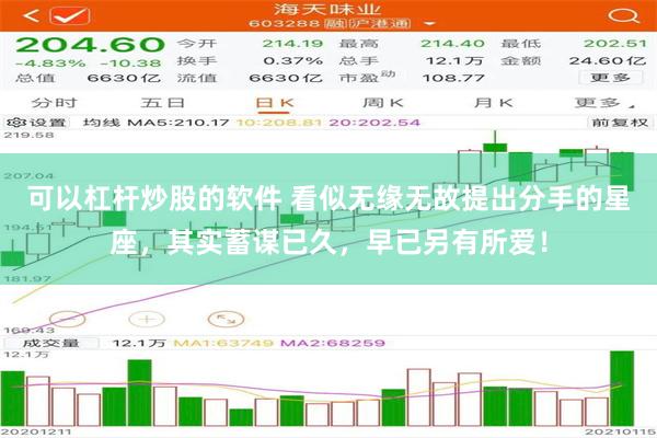 可以杠杆炒股的软件 看似无缘无故提出分手的星座，其实蓄谋已久，早已另有所爱！