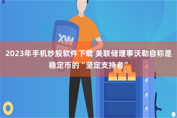 2023年手机炒股软件下载 美联储理事沃勒自称是稳定币的“坚定支持者”