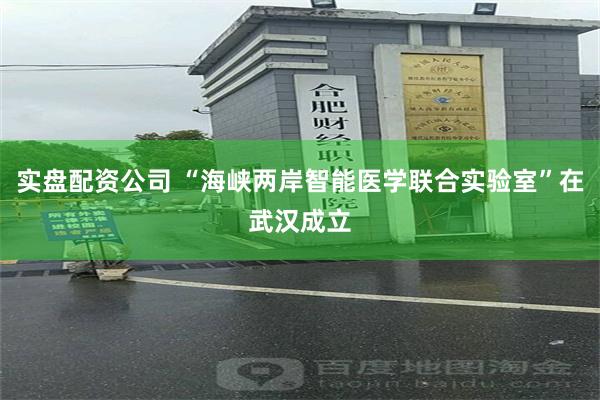 实盘配资公司 “海峡两岸智能医学联合实验室”在武汉成立