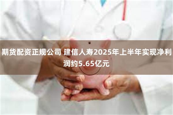 期货配资正规公司 建信人寿2025年上半年实现净利润约5.65亿元