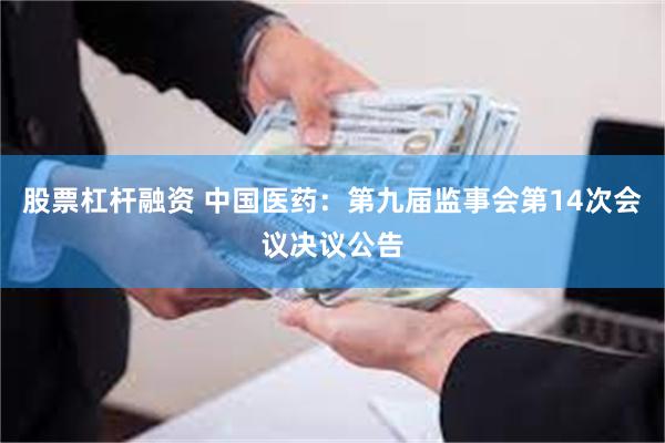 股票杠杆融资 中国医药：第九届监事会第14次会议决议公告