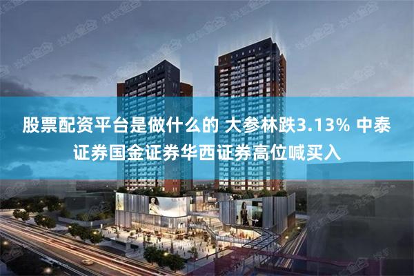 股票配资平台是做什么的 大参林跌3.13% 中泰证券国金证券华西证券高位喊买入
