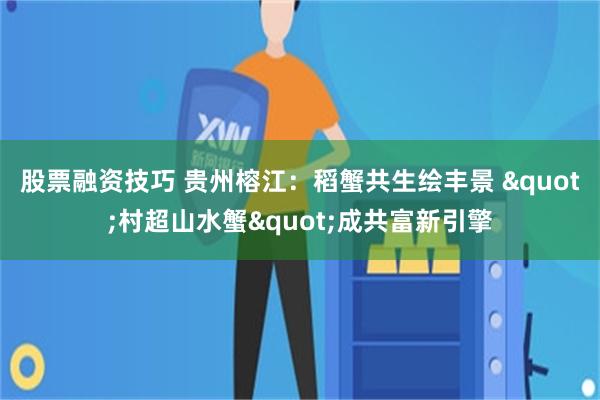股票融资技巧 贵州榕江：稻蟹共生绘丰景 "村超山水蟹"成共富新引擎