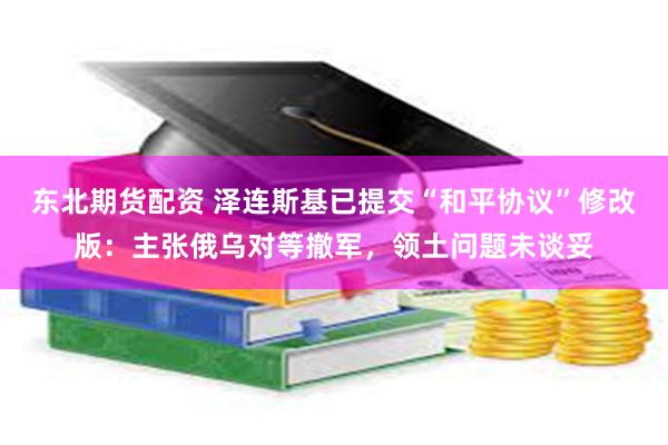 东北期货配资 泽连斯基已提交“和平协议”修改版：主张俄乌对等撤军，领土问题未谈妥
