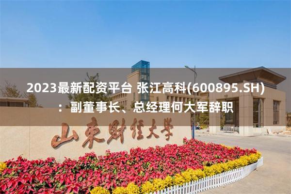 2023最新配资平台 张江高科(600895.SH)：副董事长、总经理何大军辞职