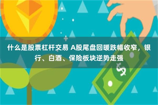 什么是股票杠杆交易 A股尾盘回暖跌幅收窄，银行、白酒、保险板块逆势走强