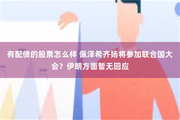 有配债的股票怎么样 佩泽希齐扬将参加联合国大会？伊朗方面暂无回应