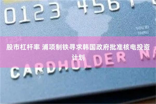 股市杠杆率 浦项制铁寻求韩国政府批准核电投资计划