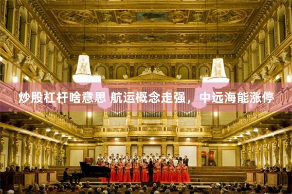 炒股杠杆啥意思 航运概念走强，中远海能涨停
