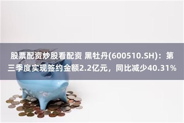 股票配资炒股看配资 黑牡丹(600510.SH)：第三季度实现签约金额2.2亿元，同比减少40.31%